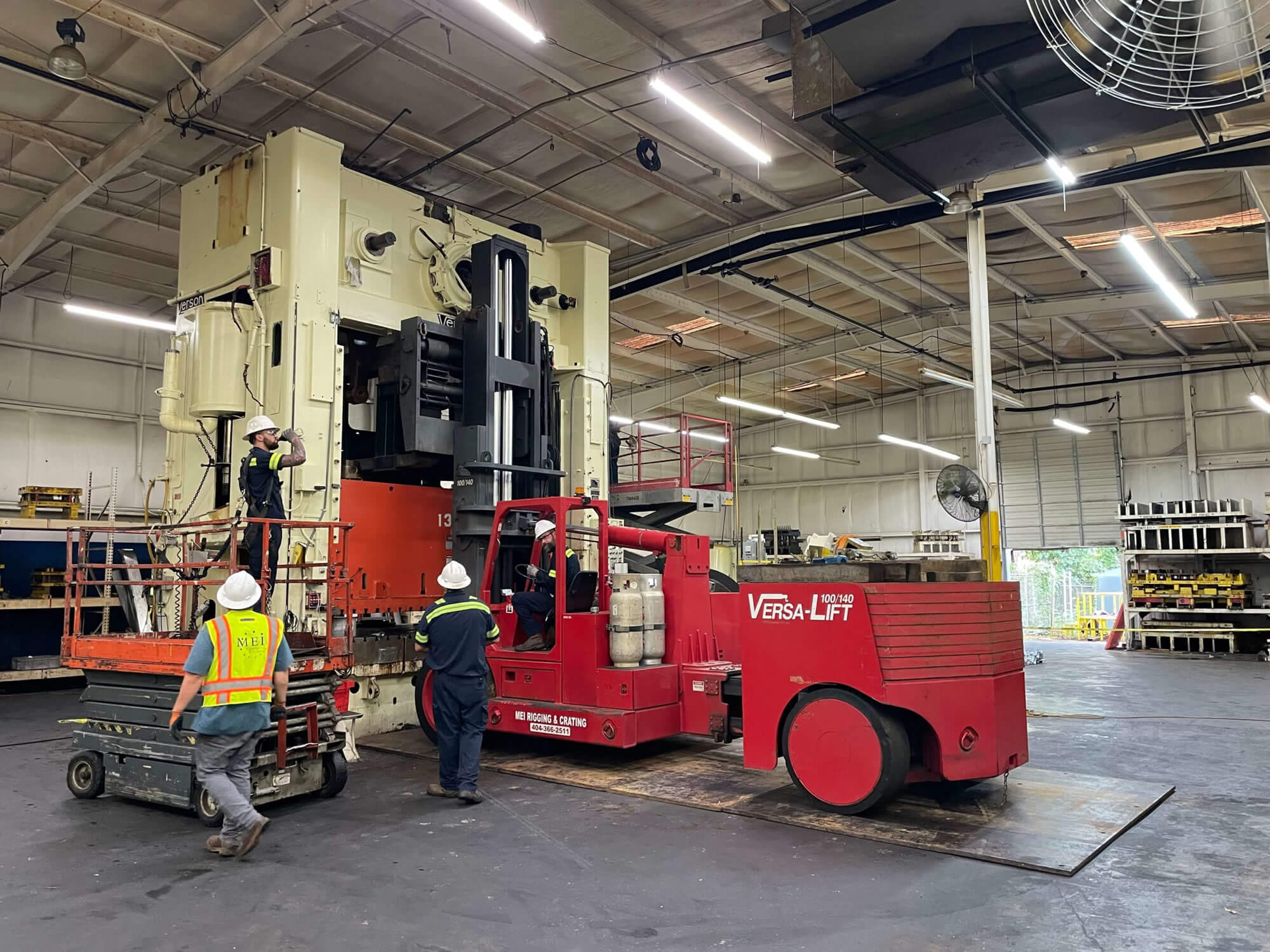 Crown Removal from 135,000 pound Verson Press