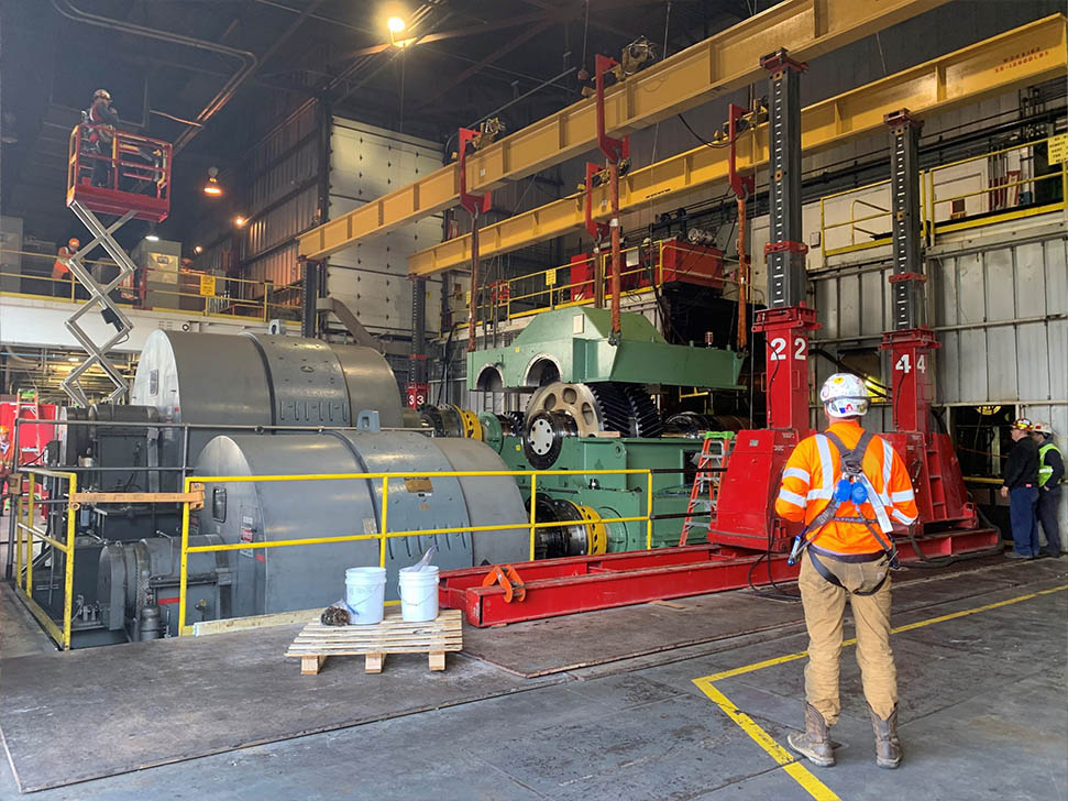 850,000 lb. Gear Box Break Down