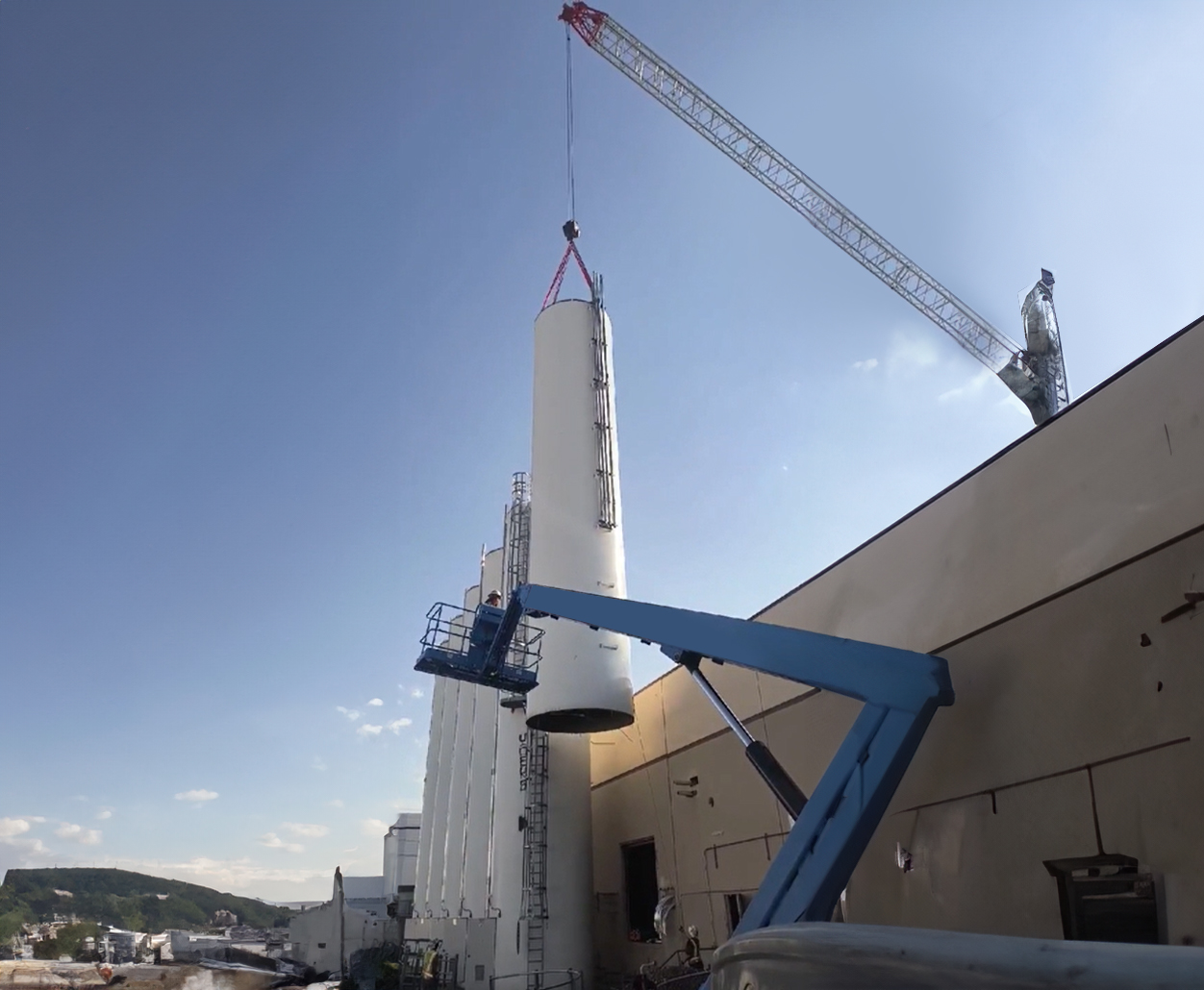 Lifting and Tripping Tanks for Removal