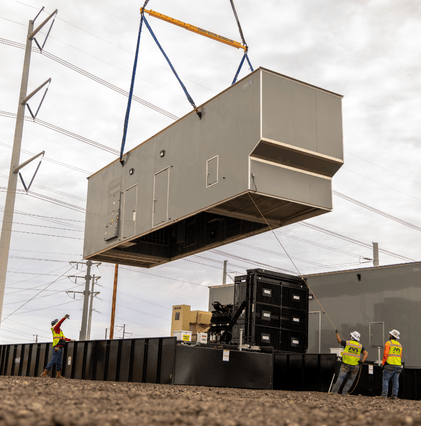 A trailer rigged to move with a large piece of machinery